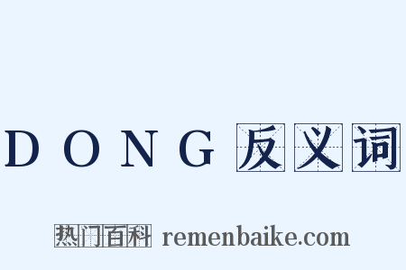 DONG反义词是什么意思的图片